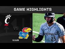 Video thumbnail for Cincinnati vs. Kansas (5.3.25) Highlights | 2025 Big 12 Baseball