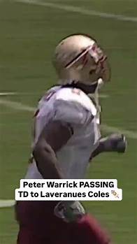 Video thumbnail for Warrick's first college touchdown pass 👀 #floridastate #accfootball #football #collegefootball #cfb