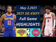 Video thumbnail for New York Knicks Vs Detroit Pistons FULL Game May 2, 2025 | NBA TODAY