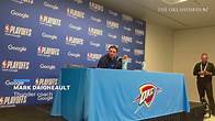 Video thumbnail for OKC Thunder coach Mark Daigneault explains decision to foul Aaron Gordon late