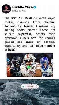 Video thumbnail for NFL Draft 2025: Rookie Fits — Boom or Bust? 🔥 #shorts