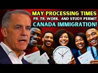 Video thumbnail for IRCC Drops New Processing Times For May 2025! | PR, TR, Work, Study Permit | Canada Immigration