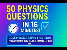 Video thumbnail for GCSE Physics Paper 1 Revision Quiz | AQA 22 May 2025 | Energy, Electricity, Atomic Structure