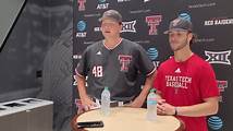 Video thumbnail for Mac Heuer, Tyler Boudreau on Texas Tech baseball split with Arizona