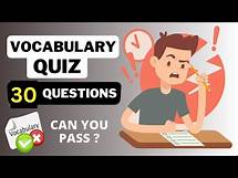 Video thumbnail for Advanced English Vocabulary Quiz || Test your Vocabulary Level