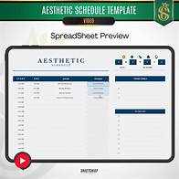 Video thumbnail for Aesthetic Schedule Template, Editable Google Sheets, Digital Download, Easy to Use, Productivity Lovers
