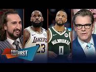 Video thumbnail for Lakers in trouble down 3-1 & Damian Lillard suffers devastating injury | NBA | FIRST THINGS FIRST