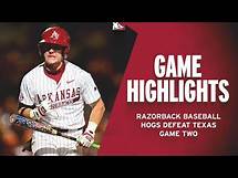 Video thumbnail for Highlights: Hogs Defeat Texas | RAZORBACK BASEBALL