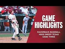 Video thumbnail for Highlights: Hogs Sweep Texas | RAZORBACK BASEBALL
