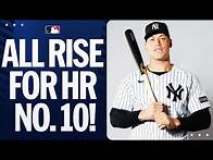 Video thumbnail for Aaron Judge BLASTS his 10th homer 👨‍⚖️