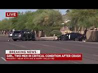 Video thumbnail for Young girl, 2 men seriously hurt in north Phoenix crash