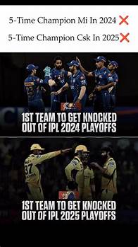 Video thumbnail for 5 TIMES CHAMPION MI & CSK ELEMINATED 2024 & 2025❌🥹😔 #ipl #cricket #shorts