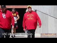 Video thumbnail for USC LBs coach, NFL stalwart Rob Ryan coaches during spring camp