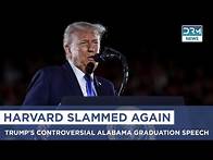 Video thumbnail for Trump Hits Back at Critics in Fiery Alabama Commencement Address | DRM News | AC1I