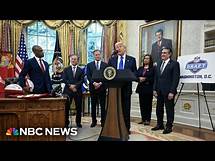 Video thumbnail for Trump announces D.C. will host the 2027 NFL draft