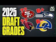 Video thumbnail for 2025 NFL Draft Grades: NFC West | Rams, Seahawks, 49ers, Cardinals