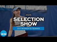 Video thumbnail for 2025 NCAA DIII women's tennis bracket selection show