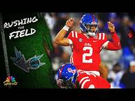 Video thumbnail for Jaxson Dart could struggle moving from Ole Miss to Giants offense | Rushing the Field | NBC Sports