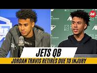 Video thumbnail for Jets QB Jordan Travis Retires Due to Injury, Never Played
