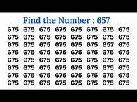 Video thumbnail for can you find 657 in 1 MINUTE? #wordpuzzlegame #game #mathematics #mindbendingquiz #puzzle