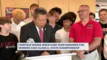Video thumbnail for Fairfield Warde wrestling team honored for winning consecutive CIAC Class LL State Championship