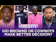 Video thumbnail for Will Browns regret passing on Travis Hunter, agree with Cowboys picking Tyler Booker? | THE FACILITY