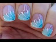 Video thumbnail for Flower French Nails | Water Color Drag Marble Nail Art Tutorial | Manicure At Home