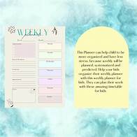 Video thumbnail for Planner For Kids | Kids Checklist | Editable Kid Chore Chart | Family Chore Chart | Daily, Weekly, Monthly Kids Planner| Kids School Planner