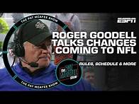 Video thumbnail for Roger Goodell addresses tush push, 18-game schedule, playoffs format & more! | The Pat McAfee Show