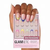 Video thumbnail for Glamnetic Press On Nails - Sprinkles | Rainbow French Tip Nails, UV Finish Short Pointed Almond Shape, Reusable Semi-Transparent Nails in 12 Sizes - 24 Nail Kit with Glue