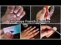 Video thumbnail for French nail art at home | 2 ways to do french nail art without tools | Annie Mudassar Official