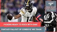 Video thumbnail for Fantasy FALLOUT of George Pickens TRADE: Cowboys get new SLEEPER WR2, Steelers hope for new STUD WR1