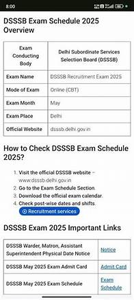 Video thumbnail for DSSSB Exam Schedule 2025 Overview