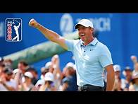 Video thumbnail for Rory McIlroy drains incredible eagle putt to close round | Zurich Classic
