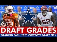 Video thumbnail for Cowboys Draft Grades: All 7 Rounds From 2025 NFL Draft Ft. Tyler Booker, Shavon Revel & Jaydon Blue