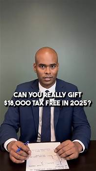 Video thumbnail for Nick Carryl, Esq. | Florida Estate Planning Attorney on Instagram: "Can you really give $18,000 away tax-free? Yes — in 2025, you can gift $18,000 per person, per year with zero tax and no IRS forms. Kids, grandkids, friends — all fair game. Go over? It just counts toward your $13.61M lifetime limit (still no tax owed for most). Smart gifting = tax-free wealth transfer. Comment “WEBINAR” to learn more about how to secure your legacy the right way. #EstatePlanning #FloridaLaw #NoWill #Probate #Le