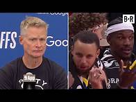 Video thumbnail for Steve Kerr Explains Decision to Pull Starters in Game 5 vs. Rockets | 2025 NBA Playoffs
