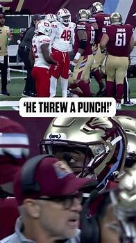 Video thumbnail for 'He threw a punch! 😮 #punch #ufl #football