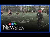 Video thumbnail for University of Calgary Dinos football team kicks off training camp