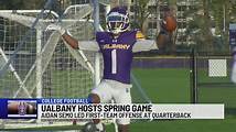 Video thumbnail for UAlbany football hosts spring game with guest appearance from NFL's Jared Verse