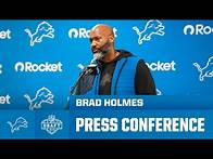 Video thumbnail for Brad Holmes NFL Draft Day 2 Press Conference | April 25, 2025