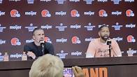 Video thumbnail for Andrew Berry, Kevin Stefanski explain drafting Shedeur Sanders