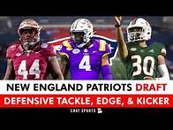 Video thumbnail for Patriots Draft Joshua Farmer, Bradyn Swinson & Andre Borregales On Day 3 Of The NFL Draft