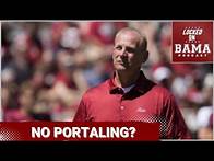Video thumbnail for BOMBSHELL: Alabama's ZERO Portal Losses | Is Kalen DeBoer's Vision TRANSFORMING the Crimson Tide?