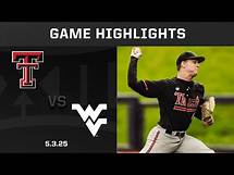 Video thumbnail for Texas Tech vs. West Virginia (5.3.25) Game #1 Highlights | 2025 Big 12 Baseball