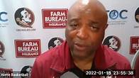 Video thumbnail for Watch: Leonard Hamilton, RayQuan Evans talk FSU's overtime win over No. 5 Duke