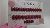Video thumbnail for 10-PC Deep Nude Hand-painted Press on Nails | XShort Short or Medium | Square Almond Oval Coffin Stiletto | Made-to-Order (Color P121)