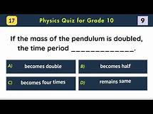 Video thumbnail for Physics Quiz for Grade 10 | 20 Questions | Science Exam Questions for Class 10 | High School Quiz