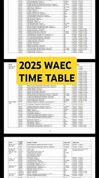 Video thumbnail for 2025 WAEC TIME TABLE