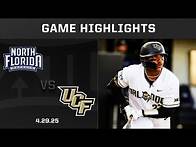 Video thumbnail for North Florida vs. UCF (4.29.25) Highlights | 2025 Big 12 Baseball